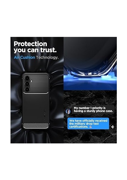 Galaxy S23 Fe ile Uyumlu Kılıf Rugged Armor Matte Black - ACS06376 indirimleri