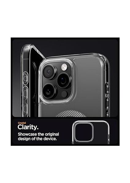 iPhone 16 Pro ile Uyumlu Ince Magsafe Kılıf Ultra Hybrid Sararma Karşıtı Duraclear Hava Kanalı Teknolojisi Askeri Sınıf Koruma Magfit Carbon Fiber Şeffaf Kapak - ACS08131 indirimleri