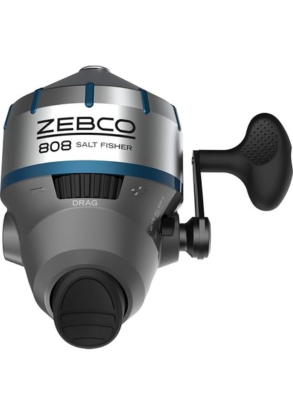 808 Tuzlu Su Spincast Olta Makarası, Abs Eklemeli Paslanmaz Çelik Makara Kapağı, Hızlı Ayarlı Anti-Reverse ve Isırma Uyarılı, 9 kg Misina ile Hazır Makaralanmış, Boy 80, Gümüş