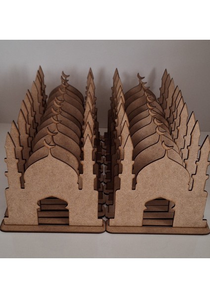 Ahşap Cami Maket Boyama Seti, Dini Etkinlik ve Eğitim Için Ideal 20 Adet Kahverengi fiyatları