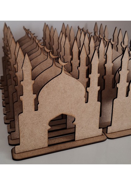 Ahşap Cami Maket Boyama Seti, Dini Etkinlik ve Eğitim Için Ideal 20 Adet Kahverengi indirimleri