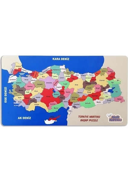 Karınca Ahşap Türkiye Haritası Puzzlle Eğitici Ahşap Oyuncak