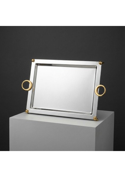 18/10 Paslanmaz Çelik Lüks Dikdörtgen Servis Tepsisi 35X55 cm Büyük Boy fiyatları