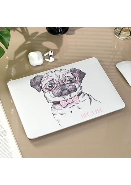 Macbook Air M1 Kılıf 13 Inç Uyumlu Sert Kapak Koruyucu Lazer Baskı Hayvan Dostları Touchıd M1 Air A2337 A2179 A1932 Pembe fırsatları