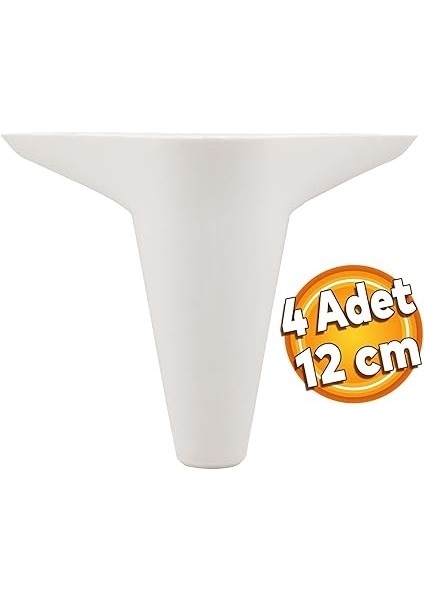 Aspen Mobilya Kanepe Sehpa Puf Koltuk Ayağı 12 cm Beyaz Baza Ayak (4 Adet) modelleri