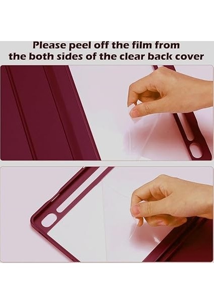 Galaxy Tab S9 Fe / S9 11INÇ ile Uyumlu Kılıf Grafiti Şeffaf Kalem Bölmeli X710 X716 X718 X510 X516 Mürdüm modelleri