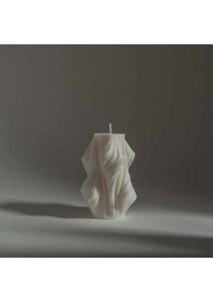 Lumıerı Candle El Yapımı Kokusuz Burgu Desenli Dekoratif Kalıp – Kırık Beyaz -10*10 modelleri