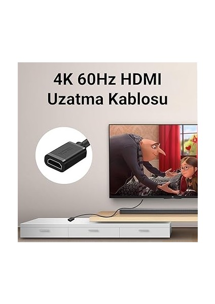 4K 60Hz Dişi Erkek HDMI 2.0 Uzatma Kablosu 1 Metre indirimleri