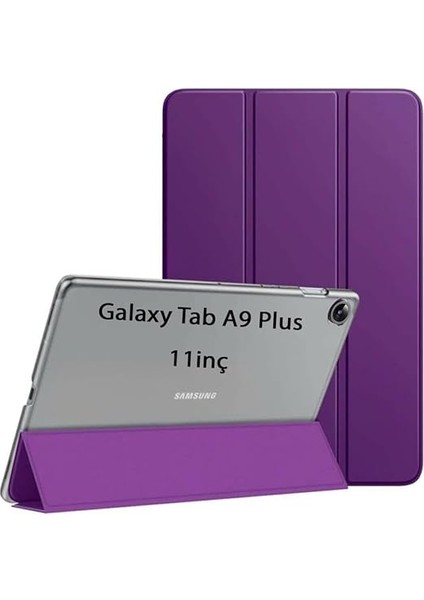 Galaxy Tab A9 Plus X210 X213 X215 X217 ile Uyumlu Kılıf Pu Deri Smart Standlı Case Mor fiyatları