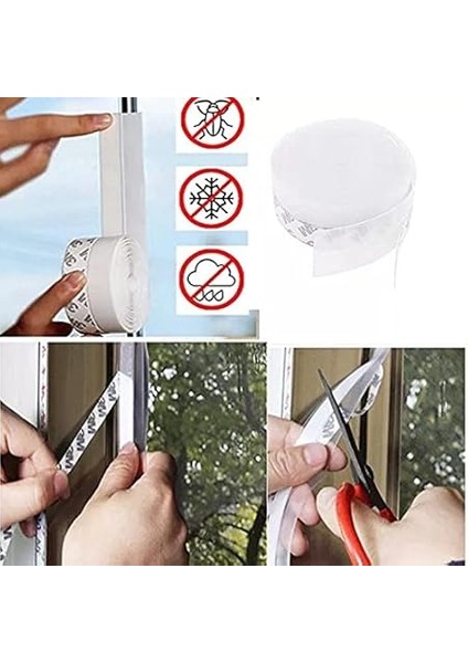 5 Metre Kapı ve Pencere Bandı, Kendinden Yapışkanlı, Şeffaf Kapı Altı ve Pvc Pencere Fitili, Duşakabin, Cam, Rüzgar Contası, Böcek, Toz, Ses Yalıtımı ve Rüzgar, Soğuk Geçirmez Silikon Şerit fırsatları