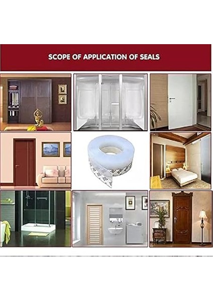 5 Metre Kapı ve Pencere Bandı, Kendinden Yapışkanlı, Şeffaf Kapı Altı ve Pvc Pencere Fitili, Duşakabin, Cam, Rüzgar Contası, Böcek, Toz, Ses Yalıtımı ve Rüzgar, Soğuk Geçirmez Silikon Şerit indirimleri