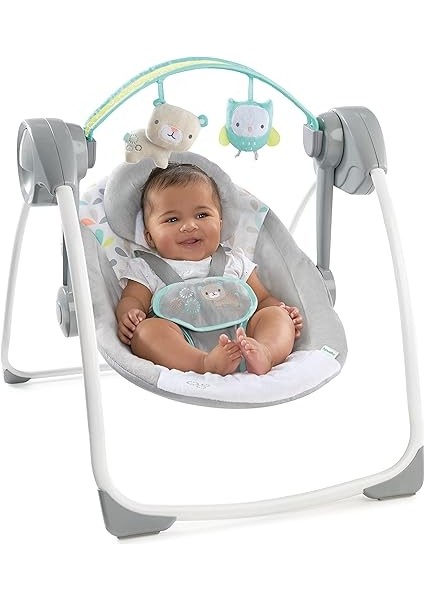 Comfort 2 Go Kompakt Taşınabilir 6 Vitesli Müzikli Bebek Salıncağı, Kolay Seyahat Için Katlanır - Hayali Orman, 0-9 Ay fiyatları