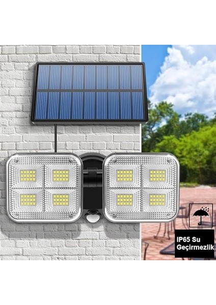 Güneş Enerjili 120 LED Şarjlı Hareket Sensörlü 500 Lümen Solar Aydınlatma Lamba fırsatları