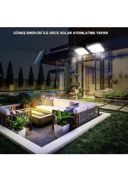 Güneş Enerjili 120 LED Şarjlı Hareket Sensörlü 500 Lümen Solar Aydınlatma Lamba indirimleri