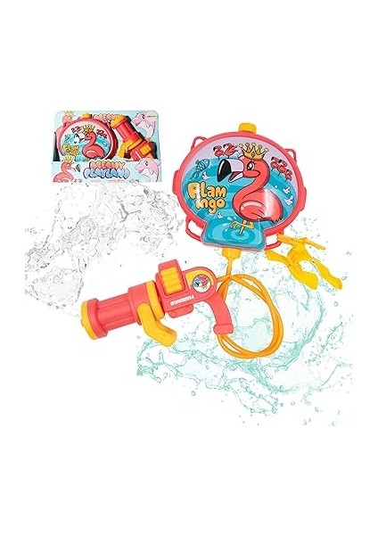 1200 ml Su Kapasiteli Sırt Çantalı 9 Metre Atış Mesafeli Su Tabancası 20 cm - Çantalı Oyuncak Su Tabancası Taşınabilir Dinozor ve Pelikan Desenli (Pelikan) fiyatları