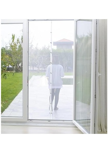 Luas Mıknatıslı Kapı Sinekliği, Sinek Böcek Tutucu, Beyaz Tül Sineklik, Sivrisinek Ağı, Balkon Kapısı, Sürgülü Kapı, Teras Kapısı Için Mıknatıslı Perde 105 cm modelleri