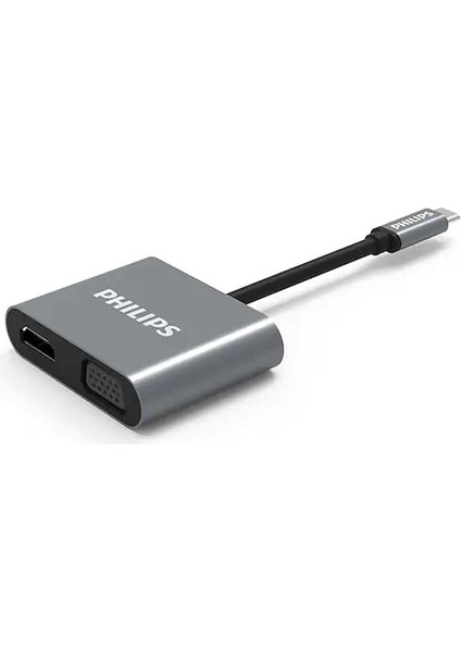 Type-C HDMI VGA USB Dönüştürücü Adaptör