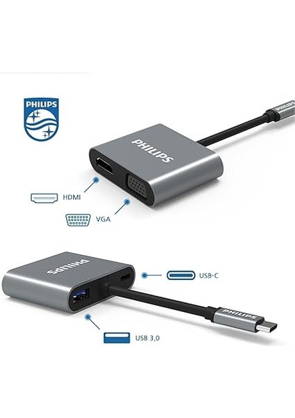 Type-C HDMI VGA USB Dönüştürücü Adaptör fiyatları
