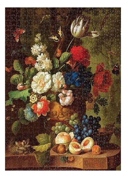 Puzzle 2000 Parça Çiçekler ve Meyveler Natürmort modelleri