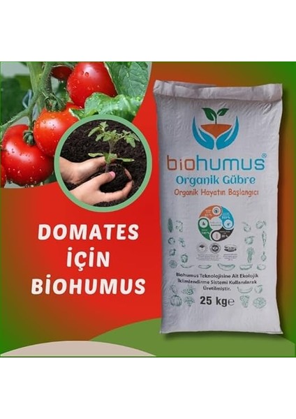 Domates Için, Organik Gübre, Organik Sertifikalı, Kök Geliştirici, Toprak Düzenleyici, Bitki Besleyici, 25 kg (1) fırsatları