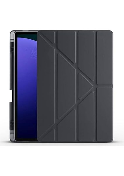 Samsung Galaxy Tab S9 Fe Plus ile Uyumlu Kılıf Tri Folding Silikon Kalem Bölmeli Katlanabilir Standlı Pu Deri Yumuşak Kapak, Tablet Kılıfı [kalem Alanı, Akıllı Kapak, Uyku Modlu] - Siyah fiyatları