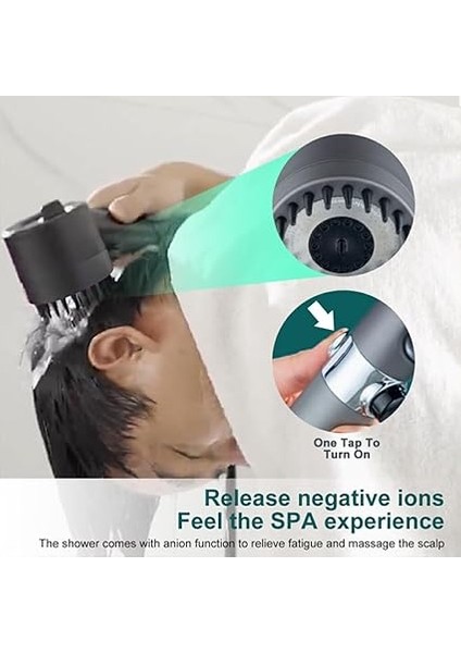 Masajlı Filtreli 3 Fonksiyonlu Siyah El Duşu, Handshower, Massage Handshower fırsatları