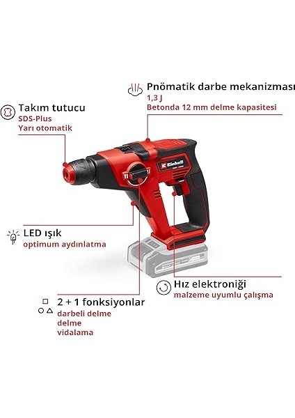 Te-Hd 18/12'li - Solo, Akülü Pnömatik Matkap modelleri