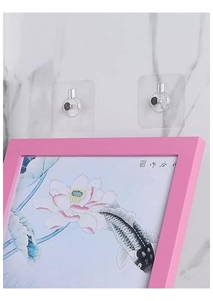 Home 4 Adet Yapışkanlı Duvara Monte Vida Kancaları, Iz Bırakmayan Asma Çivi Kancaları Tutucular Vidalar, Banyo Mutfak Oturma Odası Için Dekoratif Tablolar Asmak Için Şeffaf Vida Duvar Çivisi fırsatları