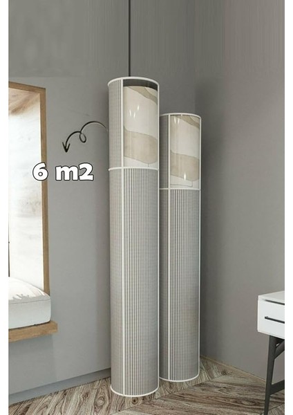 3 Lü Paket Hava Geçiren Özellikli Pvc Pencereli Halı Kılıfı Hurcu (6 M2) Lons