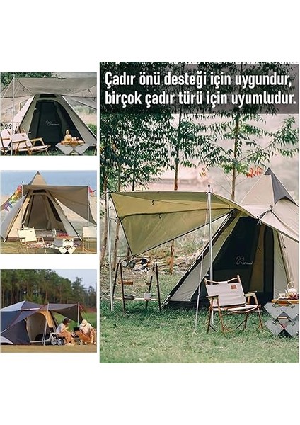 Ayarlanabilir Tarp Tente Direkleri, 2`li Set, Teleskopik Alüminyum Çadır Gölgelik Branda Direkleri, Kamp Direği Katlanabilir Hafif Karavan Araç Yan Tente Direği - Gümüş indirimleri