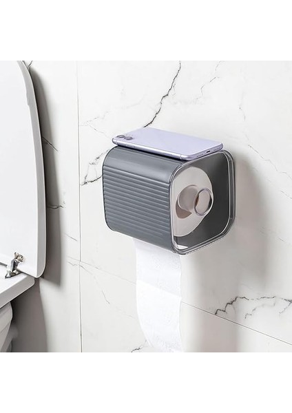 Yapışkanlı Banyo Tuvalet Kağıtlığı Wc Peçetelik Kağıtlık Tutucu Tuvalet Kağıt Organizeri (Antrasit) modelleri