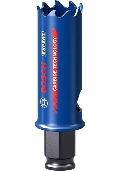 Professional 1x Expert Tough Material Delik Açma Testereleri (Metalli Ahşap, Tuğla, Yumuşak Döşemeler, Paslanmaz Çelik Saclar, Plastik, Ø 25 Mm, Aksesuar Darbeli Matkap/vidalama)