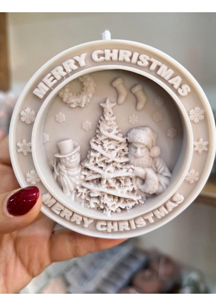 Candle Yılbaşı Chirismas Yeniyıl Coin Model Kahve Renk Renk Dekoraitf Mum