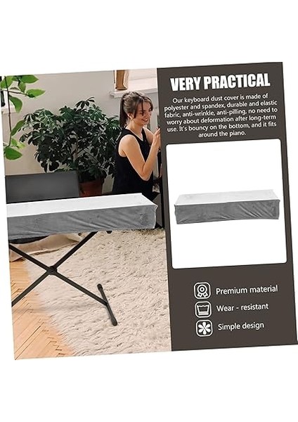 Dayanıklı Piyano Klavye Kılıfı Toz ve Çizilmelere Karşı Yüksek Kalite Şık Tasarım Tuşlu Elektrikli Piyano Için Uygun Süreli Kullanım fiyatları