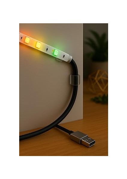 Yapışkanlı Kablo Tutucu 20'li Set – Şeffaf Kablo Klipsi, Masa ve Duvar Uyumlu Kablo Düzenleyici modelleri