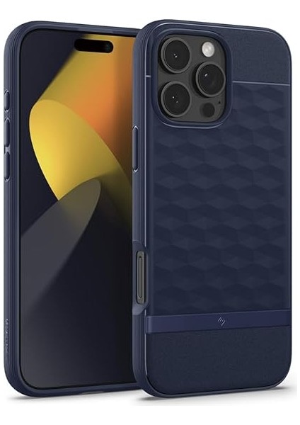 Caseology iPhone 16 Pro ile Uyumlu Magsafe Kılıf Parallax Mag Hava Kanalı Teknolojisi Askeri Sınıf Koruma Midnight Blue 3 Boyutlu Tasarım Kapak - ACS08171 fırsatları