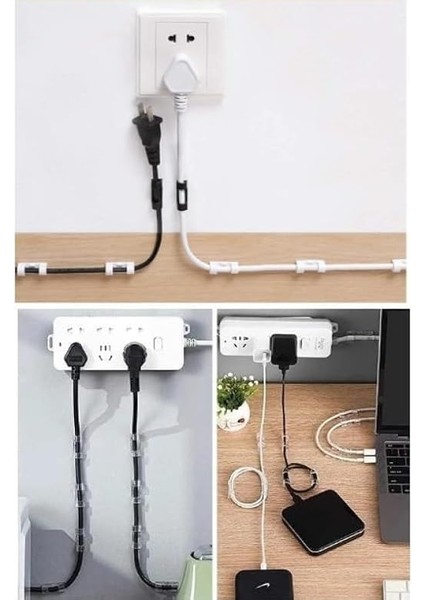 Concept 20 Adet Kablo Düzenleyici Duvar Fayans Cam Yapışan Kablo Tutucu Klipsler modelleri