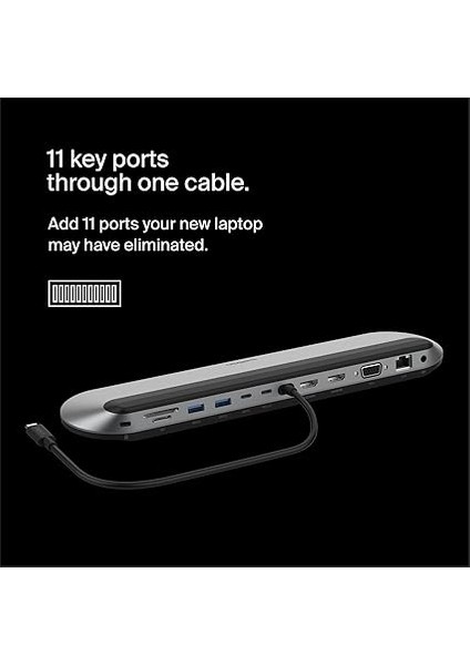 11'i 1 Arada Evrensel Usb-C Pro Bağlantı Istasyonunu 3 Monitör Desteğiyle Bağlayın, Silikon Hareket Teknolojisi - Mac, Windows ve Chromebook ile Çalışır - 10 Gbps Aktarım Hızları ve 2.5gbps fiyatları