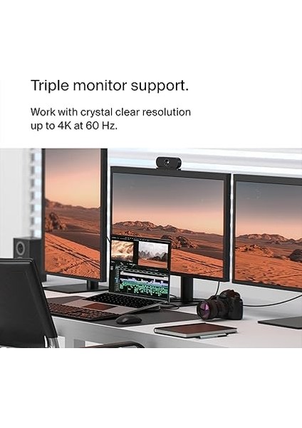 11'i 1 Arada Evrensel Usb-C Pro Bağlantı Istasyonunu 3 Monitör Desteğiyle Bağlayın, Silikon Hareket Teknolojisi - Mac, Windows ve Chromebook ile Çalışır - 10 Gbps Aktarım Hızları ve 2.5gbps modelleri