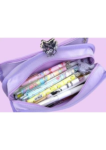 Kuromi Mor Yüksek Kapasiteli Çok Gözlü Kalemlik Kalem Kutusu fiyatları