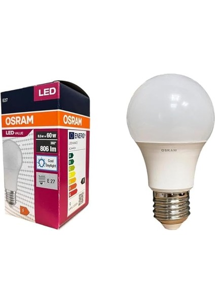 LED Value 8.5 Watt LED Ampul 6500K Beyaz Işık E27-10 Adet fiyatları