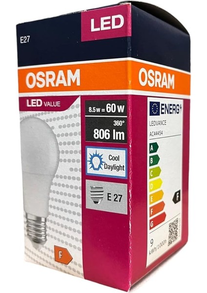 LED Value 8.5 Watt LED Ampul 6500K Beyaz Işık E27-10 Adet fırsatları