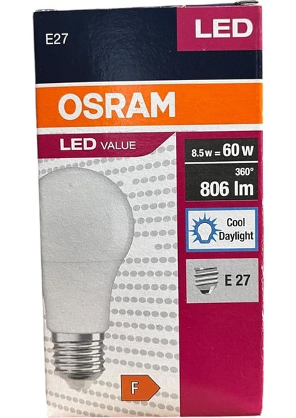 LED Value 8.5 Watt LED Ampul 6500K Beyaz Işık E27-10 Adet indirimleri