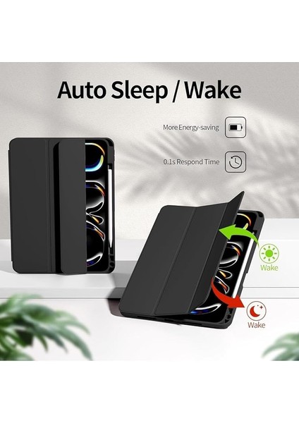 Ipad Pro 13 Inç M4 2024 A2925 A2926 A3007) ile Uyumlu Case Kalem Bölmeli Tpu Uyku Modlu Kapaklı Kılıfı indirimleri
