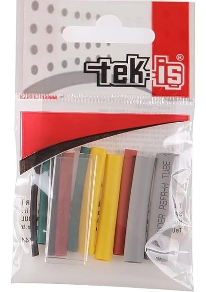 529335 Isı Ile Daralan Makaron Set, Karışık Renkli, 4 Cm, 12 Adet fiyatları