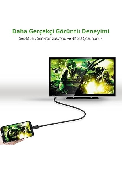 4K 60Hz Micro HDMI To HDMI Kablo 1.5 Metre indirimleri