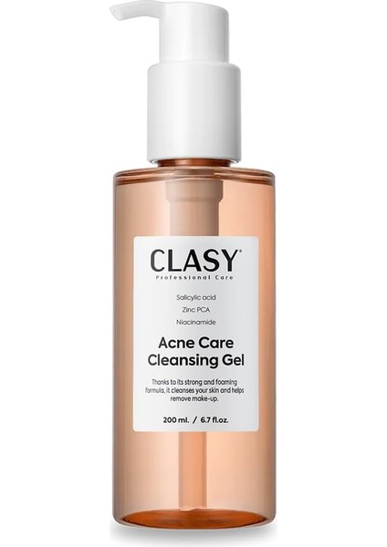 Akne Karşıtı Yüz Temizleme Jeli – Sivilce ve Siyah Nokta Karşıtı Jel – Yağlı ve Karma Ciltler Için Günlük Yüz Temizleyici | Salisilik Asit, Çinko Pca, Niasinamid, 200 ml