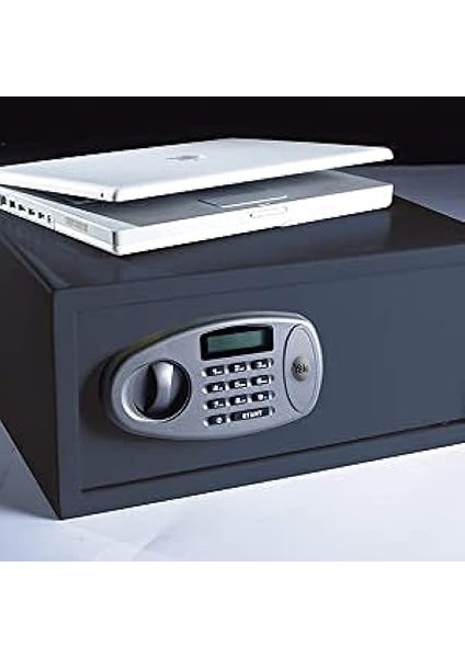 LCD Ekranlı Laptop Tipi Kasa Y-LTS0000 - Standart Güvenlik - Master Şifre - 2 Adet 6 Şifeli Anahtar - 20 x 43 x 35 cm - Siyah modelleri