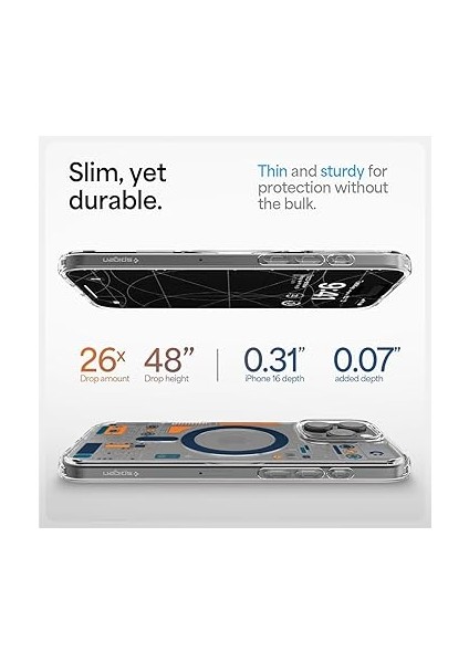 iPhone 16 Pro Max ile Uyumlu Ince Magsafe Kılıf Ultra Hybrid Sararma Karşıtı Duraclear Hava Kanalı Teknolojisi Askeri Sınıf Koruma Magfit Analogue Şeffaf Kapak - ACS08726 fırsatları