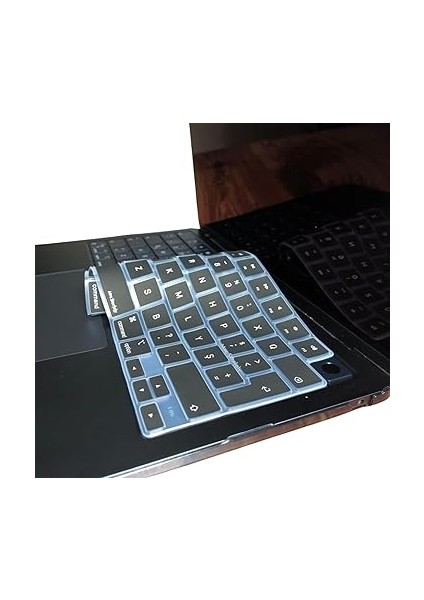 MacBook Klavye Koruyucu Türkçe F-Daktilo Eski-F-Düzeni Baskılı Uk-Ters L Enter Tipi Air 13,6-15,3inç- Pro 14,2-16,2inç M1-M2-M3-M4 Pro Max Uyumlu, Ultra Ince Silikon Klavye Filmi Siyah indirimleri